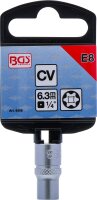 Steckschlüssel-Einsatz E-Profil | Antrieb Innenvierkant 6,3 mm (1/4") | SW E8