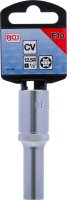 Steckschlüssel-Einsatz E-Profil, tief | Antrieb Innenvierkant 12,5 mm (1/2") | SW E10