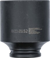 Kraft-Steckschlüssel-Einsatz Sechskant | Antrieb Innenvierkant 12,5 mm (1/2") | SW 52 mm