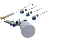 Druckluft-Farbsprühpistole | mit 3 Sprühdüsen | 1,4 - 1,7 - 2,0 mm