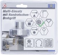 Multi-Einsatz | mit Handratschen-Drehgriff, umschaltbar | SW 7 - 19 mm