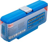 Steckschlüssel-Einsatz-Satz, E-Profil | Antrieb Innenvierkant 6,3 mm (1/4") / 12,5 mm (1/2") | SW E4 - E24 | 28-tlg.