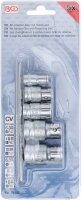 Bit-Adapter-Satz mit Haltekugel | Innenvierkant 6,3 mm (1/4") / 10 mm (3/8") / 12,5 mm (1/2") | 5-tlg.