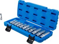 Spezial-Steckschlüssel-Einsatz-Satz, geschlitzt | Antrieb Innenvierkant 10 mm (3/8") | SW 8 - 19 mm | 12-tlg.
