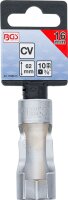 Spezial-Steckschlüssel-Einsatz, geschlitzt | Antrieb Innenvierkant 10 mm (3/8") | SW 16 mm