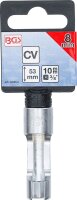 Spezial-Steckschlüssel-Einsatz, geschlitzt | Antrieb Innenvierkant 10 mm (3/8") | SW 8 mm