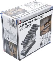 Schraubendreher-Satz mit T-Griff | Zollmaße | Innensechskant 3/32" - 3/8" | 10-tlg.
