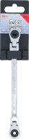 Doppel-Ratschen-Ringschlüssel | abwinkelbar | mit E-Profil Ringköpfen | SW E6 x E8
