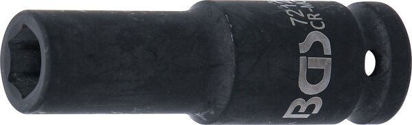 Kraft-Steckschlüssel-Einsatz Sechskant, tief | Antrieb Innenvierkant 12,5 mm (1/2") | SW 12 mm