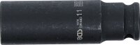 Kraft-Steckschlüssel-Einsatz Sechskant, tief | Antrieb Innenvierkant 6,3 mm (1/4") | SW 11 mm