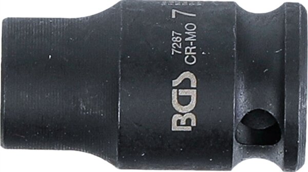Kraft-Steckschlüssel-Einsatz Sechskant | Antrieb Innenvierkant 6,3 mm (1/4") | SW 7 mm