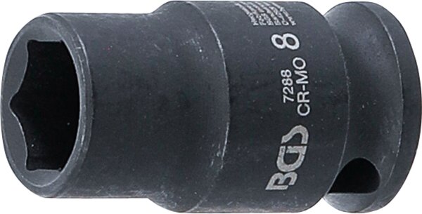 Kraft-Steckschlüssel-Einsatz Sechskant | Antrieb Innenvierkant 6,3 mm (1/4") | SW 8 mm