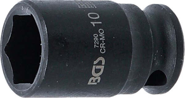 Kraft-Steckschlüssel-Einsatz Sechskant | Antrieb Innenvierkant 6,3 mm (1/4") | SW 10 mm