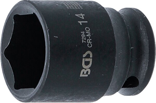 Kraft-Steckschlüssel-Einsatz Sechskant | Antrieb Innenvierkant 6,3 mm (1/4") | SW 14 mm