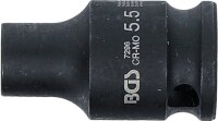 Kraft-Steckschlüssel-Einsatz Sechskant | Antrieb Innenvierkant 6,3 mm (1/4") | SW 5,5 mm