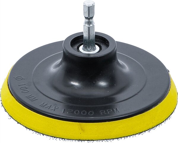 Klett-Teller | für Art. 74367 | Antrieb Außensechskant 6,3 mm 1/4" | Ø 100 mm