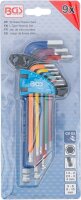 Winkelschlüssel-Satz | Multicolour | Innensechskant, Innensechskant mit Kugelkopf 1,5 - 10 mm | 9-tlg.