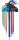 Winkelschlüssel-Satz | Multicolour | extra lang | Innensechskant, Innensechskant mit Kugelkopf 1,5 - 10 mm | 9-tlg.