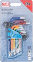 Winkelschlüssel-Satz | Multicolour | kurz | T-Profil (für Torx) T10 - T50 | 9-tlg.