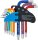 Winkelschlüssel-Satz | Multicolour | kurz | T-Profil (für Torx) T10 - T50 | 9-tlg.