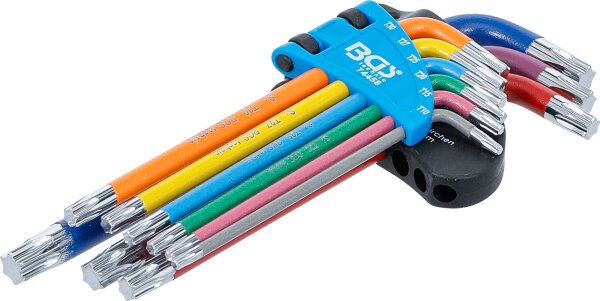 Winkelschlüssel-Satz | Multicolour | T-Profil (für Torx) T10 - T50 | 9-tlg.
