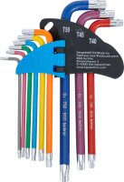 Winkelschlüssel-Satz | Multicolour | T-Profil (für Torx) T10 - T50 | 9-tlg.