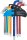 Winkelschlüssel-Satz | Multicolour | T-Profil (für Torx) T10 - T50 | 9-tlg.