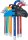 Winkelschlüssel-Satz | Multicolour | T-Profil (für Torx) mit Bohrung T10 - T50 | 9-tlg.