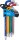 Winkelschlüssel-Satz | Multicolour | T-Profil (für Torx) mit Bohrung und Kugelkopf T10 - T50 | 9-tlg.