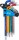 Winkelschlüssel-Satz | Multicolour | T-Profil (für Torx) mit Kugelkopf T10 - T50 | 9-tlg.