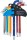 Winkelschlüssel-Satz | Multicolour | T-Profil (für Torx) mit Kugelkopf T10 - T50 | 9-tlg.