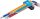 Winkelschlüssel-Satz | Multicolour | extra lang | T-Profil (für Torx) mit Kugelkopf T10 - T50 | 9-tlg.