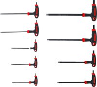 Schraubendreher-Satz mit T-Griff und seitlicher Klinge | Innensechskant | 2 - 10 mm | 9-tlg.