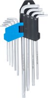 Winkelschlüssel-Satz | extra lang | T-Profil (für Torx) T10 - T50 | 9-tlg.