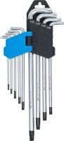 Winkelschlüssel-Satz | extra lang | T-Profil (für Torx) mit Bohrung T10 - T50 | 9-tlg.