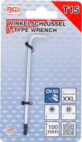 Winkelschlüssel | extra lang | T-Profil (für Torx) mit/ohne Bohrung T15
