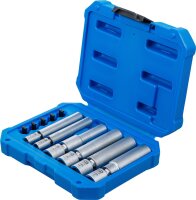 Glüh- und Zündkerzen-Gelenk-Einsatz-Satz | Antrieb Innenvierkant 6,3 mm (1/4") / 10 mm (3/8") | SW 8 - 9 - 10 - 12 - 14 - 16 mm | 11-tlg.