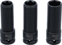 Kraft-Spezial-Steckschlüssel-Einsatz-Satz | Antrieb Innenvierkant 12,5 mm (1/2") | SW 17 / 19 / 21 mm | 3-tlg.
