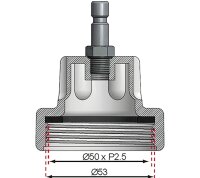 Adapter Nr. 6 für Art. 8027, 8098 | für Daewoo, Ford, Jaguar, Jeep, Land Rover, Mercedes-Benz, Pontiac, Porsche, Saab