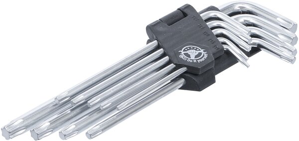 Winkelschlüssel-Satz | lang | T-Profil (für Torx) | T10 - T50 | 9-tlg.