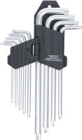 Winkelschlüssel-Satz | lang | T-Profil (für Torx) | T10 - T50 | 9-tlg.