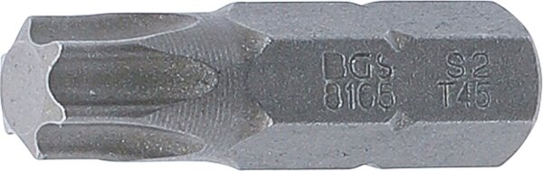 Bit | Länge 30 mm | Antrieb Außensechskant 8 mm (5/16") | T-Profil (für Torx) T45