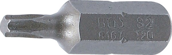 Bit | Länge 30 mm | Antrieb Außensechskant 8 mm (5/16") | T-Profil (für Torx) T20