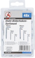 Stahl-Bilderhaken-Sortiment | 48-tlg.