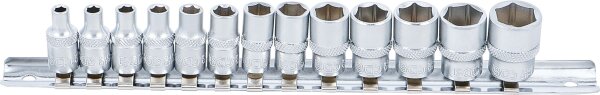 Steckschlüssel-Einsatz-Satz, Sechskant | Antrieb Innenvierkant 6,3 mm (1/4") | SW 4 - 14 mm | 13-tlg.