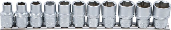 Steckschlüssel-Einsatz-Satz, Sechskant | Antrieb Innenvierkant 12,5 mm (1/2") | SW 10 - 21 mm | 11-tlg.