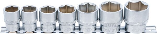 Steckschlüssel-Einsatz-Satz, Sechskant | Antrieb Innenvierkant 12,5 mm (1/2") | SW 20 - 32 mm | 7-tlg.