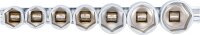 Steckschlüssel-Einsatz-Satz, Sechskant | Antrieb Innenvierkant 12,5 mm (1/2") | SW 20 - 32 mm | 7-tlg.