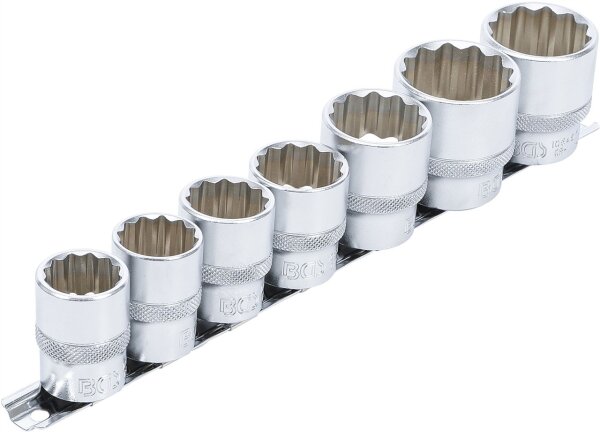 Steckschlüssel-Einsatz-Satz, Zwölfkant | Antrieb Innenvierkant 12,5 mm (1/2") | SW 20 - 32 mm | 7-tlg.