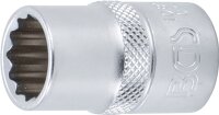 Steckschlüssel-Einsatz-Satz, Zwölfkant | Antrieb Innenvierkant 12,5 mm (1/2") | Zollgrößen | 10-tlg.
